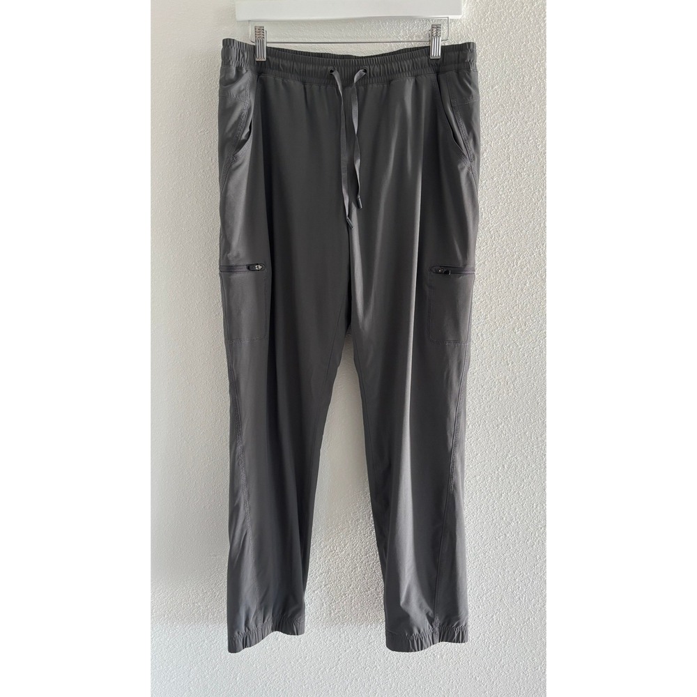 Eddie Bauer Fleece‎ Lined Joggers Womens 10 Hiking Active Indigo Gray Pants